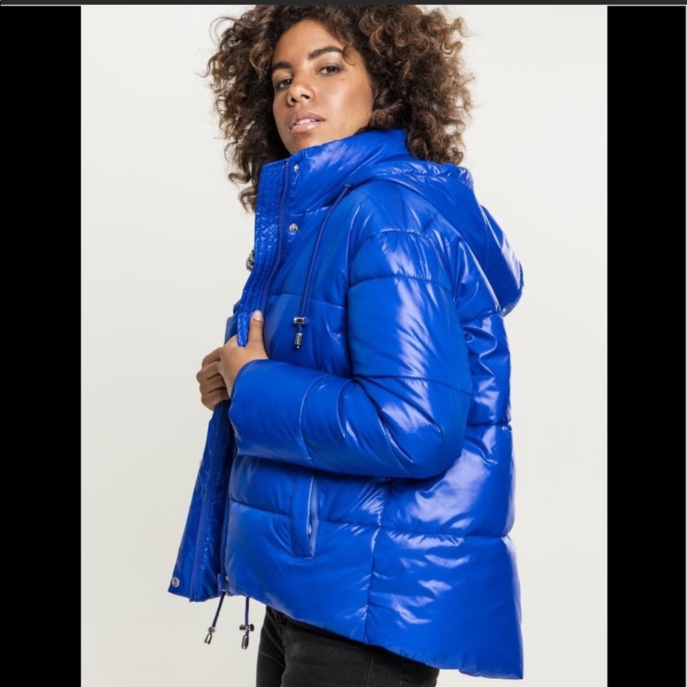 Zara Women’s Hooded Puffer Jacket - Bright Blue